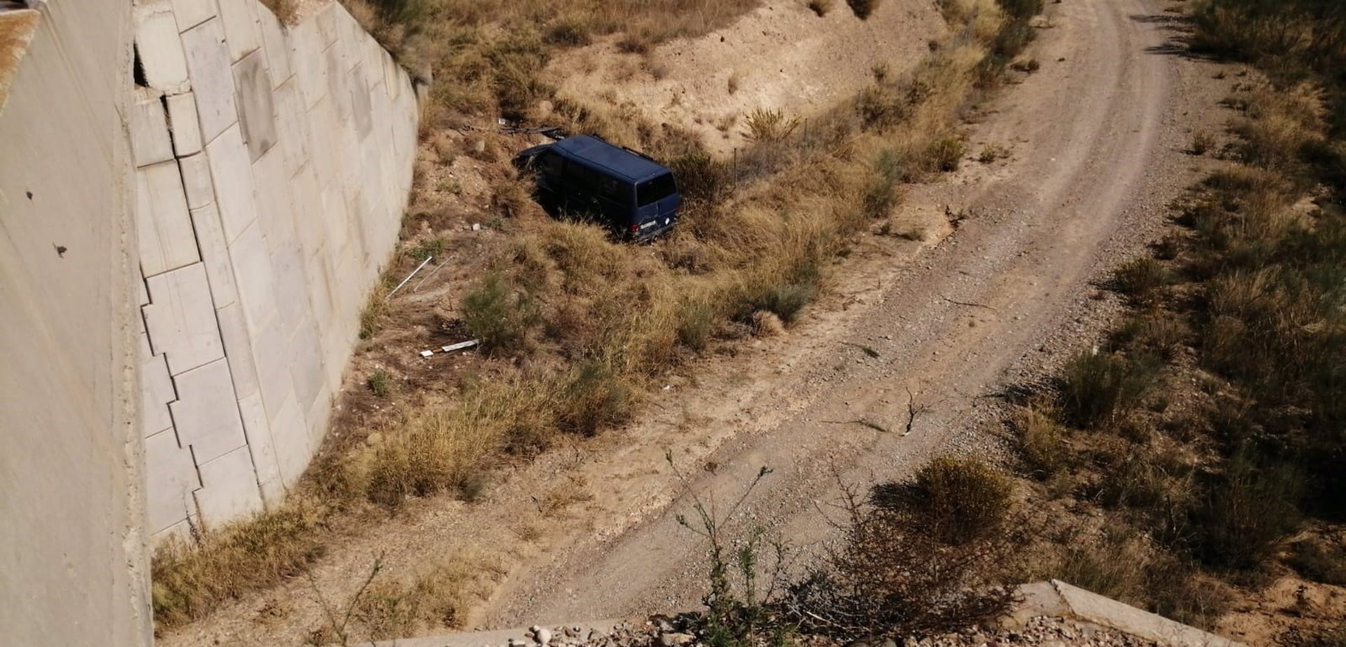 Accidente de tráfico en la A-23, en Zuera.